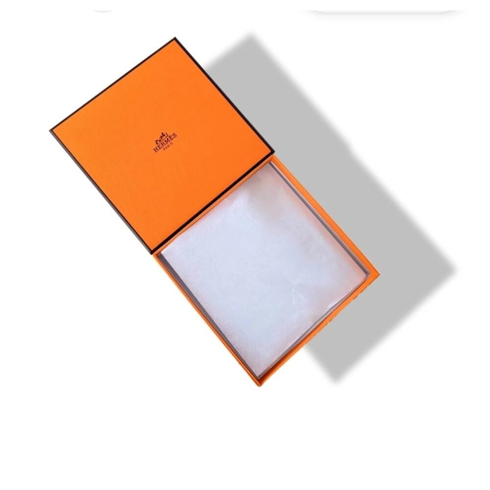 Orange square Hermes gift box - Picture 2 of 6